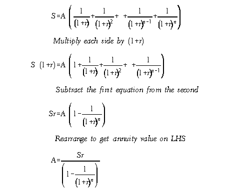 Annuity formula present value